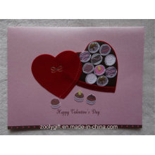 2D 3D Handmade Design Glitter Carte de voeux et enveloppez pour la Saint-Valentin